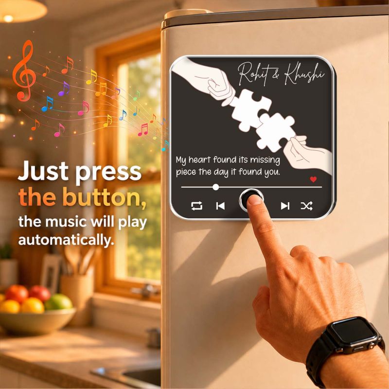 Personalized Photo Music Fridge Magnet with Custom Song & Photo  Romantic Gift for Couples, Anniversary, Wedding, Birthday, Valentine's Day